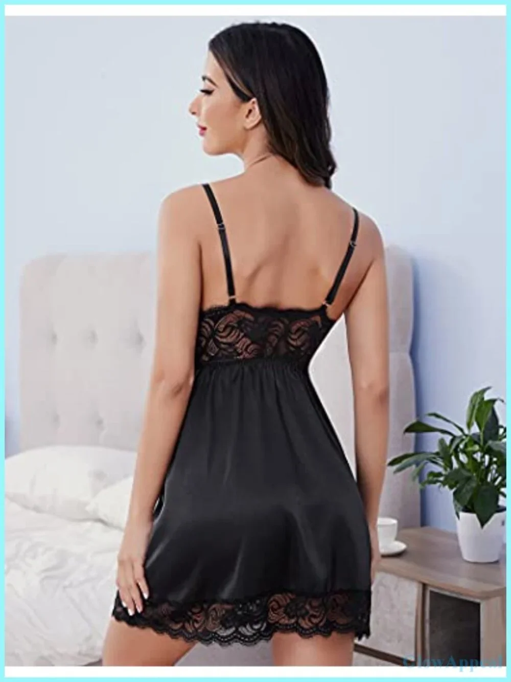 Satin Nightgown Women's Lace Chemise Slip Sleepwear Dress Strappy Floral Mini